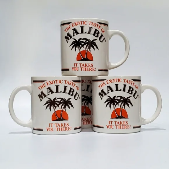 🌴 (4) 10oz Malibu 🌴 Palm Tree Mugs - Picture 13 of 13
